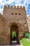 View of the main entrance/gate to the Almeria (AlmerÃ­a) castle (Alcazaba of Almeria)