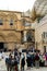 View on main entrance to The Church of The Holy Sepulchre, Via Dolorosa, Jerusalem