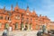 View of the main facade of Malbork railway station