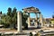 View of the main monuments of Athens (Greece). Roman Agora.