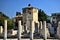 View of the main monuments of Athens (Greece). Roman Agora.