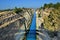 View of the main monuments of Greece. Corinth Canal.