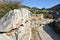 View of the main monuments and sites of Athens (Greece). Ruins of Mycenae the ancient city of Agamemnon