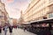 View of the main pedestrian and shopping street of Vienna Graben, Austria