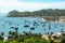 View of the main pier in Vinh Hy bay, Vietnam