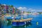 view of the main port of procida island in italy situated near naples....IMAGE