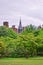 View on Main range of Cardiff Castle in Wales