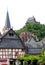 View from the main street, the high part of Bacharach along the Rhine Valley in Germany