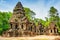 View of main tower of ancient Thommanon temple, Angkor, Cambodia