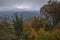 View from Majerova skala rock in Velka Fatra mountains