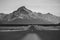 View of the majestic Aoraki Mount Cook with the road leading to Mount Cook Village. Taken during winter in New Zealand.