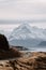 View of the majestic Aoraki Mount Cook with the road leading to Mount Cook Village. Taken during winter in New Zealand.