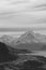 View of the majestic Aoraki Mount Cook with the road leading to Mount Cook Village. Taken during winter in New Zealand.