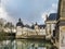 View of majestic french castle in Tanlay, Burgundy, France