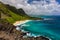 A view of Makapu`u beach, on the east side of Oahu, Hawaii.