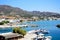 View of Makrigialos harbour and beach, Crete.