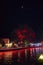 View of Malacca River at night, a popular nightlife spot with bars and music which is beautifully lit up, Night view of the