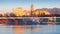 View of Malaga from Port in morning