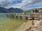 View of Malcesine at the lakeside of Lake Garda in september