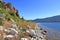 View at maligrad island (albania) at lake prespa