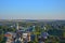 View of Mall square and central churches from Belltower of Eufrosinia Suzdalskaya in Suzdal, Russia