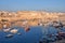 View on Malta bay between Kalkara and Birgu at morning