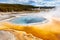 View of Mammoth Hot Springs, Geysers and its Environs in Yellowstone National Park