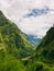 A view on the Manang Valley, Annapurna Circuit Trek, Himalayas, Nepal.