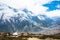 View of Manang village and Bagmati river, Nepal.