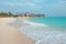 View on Manchebo beach on Aruba in the Caribbean Sea
