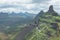 View of Mangi hill and Mulher fort. Mangi Tungi hills. Nashik, Maharashtra