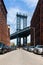 View of Manhattan bridge from Brooklyn - New York - USA