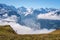 View from Mannlichen at the Bernese Alps Berner Oberland, Switzerland