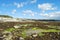 View of Marazion from causeway to St Michael`s Mount Cornwall