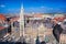 View on Marienplatz town hall in Munich, Germany