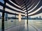 View of Marina Bay skyline from interior of Singapore& x27;s Apple store