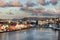 View of the Marina and city center of Stavanger, Norway