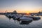 View of the Marina in Faro during the sunset, Algarve - Portugal