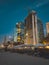 View of Marina JBR beach and the Ain Dubai Giant ferris Wheel in Meraas Dubai, United Arab Emirates