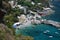 View of Marina Piccola beaches on Capri, Italy