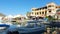 View of the Marina, restaurants and tourist area in Cabo San Lucas, southern tip of the Baja California peninsula in Mexico