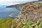 View of the marina and the shoreline in the city of Ponto do Sol on Madeira, Portugal.