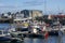 A View of the Marina.with small boats also Fishing Boats at Fraserburgh Harbour. Aberdeenshire, Scotland, UK.