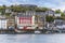 A view of the marina and the  town of Oban, Scotland from Oban Bay