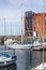 View of marine for yachts near Ribersborg beach on the Baltic Sea, Wake Park, Malmo, Sweden