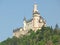 View of Marksburg Castle at Braubach Rhine Valley Germany