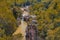 View of the Marmitte Dei Giganti canyon in Fossombrone, marche region italy