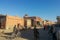 View of a Marrakesh street in a sunny day with people going by