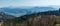 View from Martacky vrch hill in springtime Javorniky mountains in Slovakia