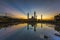 View of Masjid Bukit Jelutong during sunrise